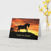 サンキューホース名前をカスタムする私の日にした カード (黄色い花)