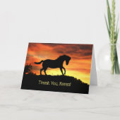 サンキューホース名前をカスタムする私の日にした カード (正面)