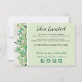 サンキューボタニカルグリーナリーユーカリプトゥスウッドカード 招待状 (裏面)