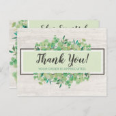 サンキューボタニカルグリーナリーユーカリ&ウッド ポストカード (正面/裏面)