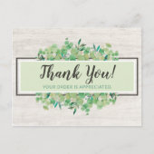 サンキューボタニカルグリーナリーユーカリ&ウッド ポストカード (正面)