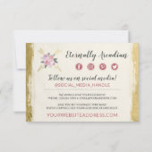 サンキューボヘミアンフローラ矢印赤面金ゴールドカード 招待状 (裏面)