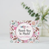 サンキューボホシック羽素朴矢の矢印フローラ ポストカード (スタンド正面)