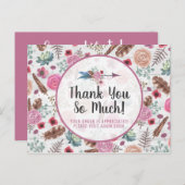 サンキューボホシック羽素朴矢の矢印フローラ ポストカード (正面/裏面)