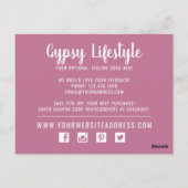 サンキューボホシック羽素朴矢の矢印フローラ ポストカード (裏面)