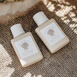 サンキューボホビーチシェルベイビーシャワー スクエアシール