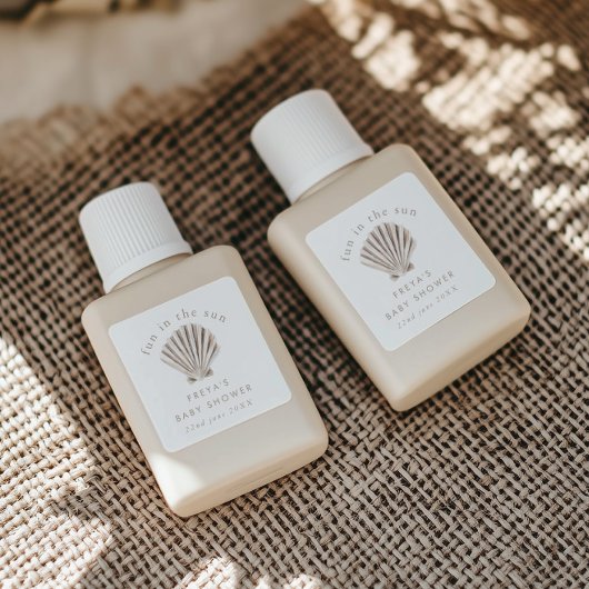 サンキューボホビーチシェルベイビーシャワー スクエアシール