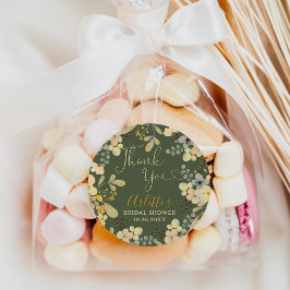 サンキューボホフローラ秋シックブライダルシャワー ラウンドシール