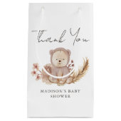 サンキューボホボタニカル甘いクマ赤ちゃんシャワー スモールペーパーバッグ (正面)