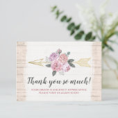 サンキューボ素朴ヘミアンフローラ矢印赤面カード 招待状 (スタンド正面)