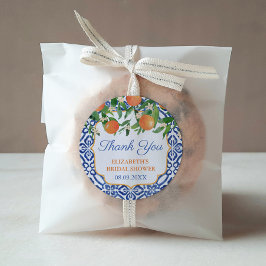 サンキューポジターノオレンジウェディングシャワーのお気に入り ラウンドシール