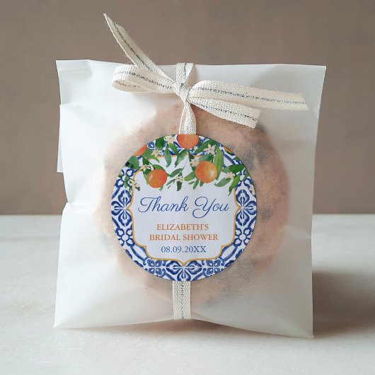 サンキューポジターノオレンジウェディングシャワーのお気に入り ラウンドシール