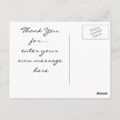 サンキューポストカードトップハット ポストカード (裏面)