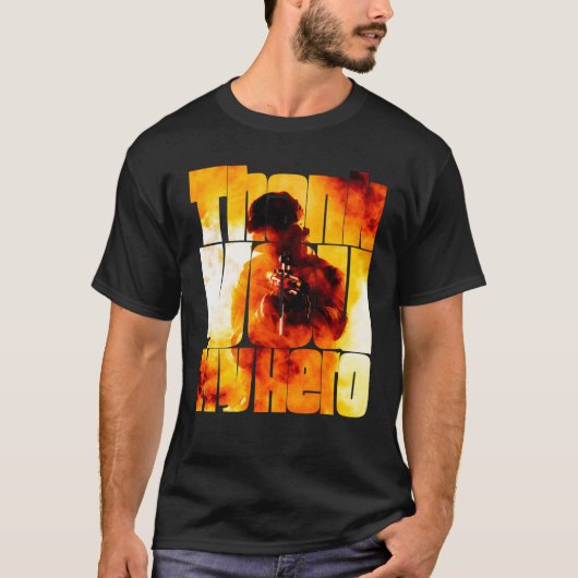 サンキューマイヒーロー軍隊退役軍人18 Tシャツ (正面)