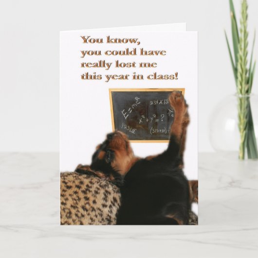 サンキューマス先生、キャリバリーキングチャールズ サンキューカード (正面)