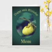 サンキューママイエローレディースリッパ誕生日 カード (黄色い花)