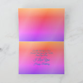 サンキューママレインボーオーキッドフラワー誕生日 カード (内部)