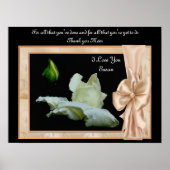 サンキューママローズブドパーソナライズされたポスタープリント ポスター (正面)