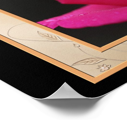 サンキューママローズブドパーソナライズされたポスタープリント ポスター (角)