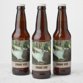 サンキューマラードアヒル写真自然レイクバード ビールラベル (ボトル)