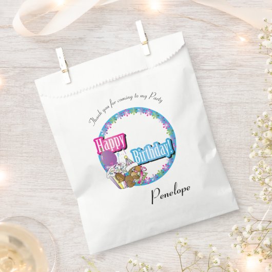 サンキューマンガ誕生日リス フェイバーバッグ (クリップ留めされた状態)