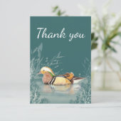 サンキューマンダリンダックバード自然アート サンキューカード (スタンド正面)