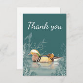 サンキューマンダリンダックバード自然アート サンキューカード (正面/裏面)