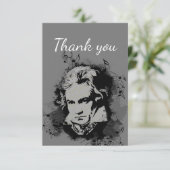 サンキューミュージックミュージシャンベートーヴェンピアノ サンキューカード (スタンド正面)