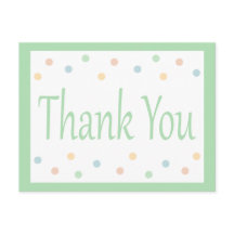 サンキューミントグリーンとホワイト水玉模様