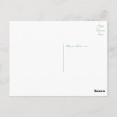 サンキューミントグリーンとホワイト水玉模様 ポストカード (裏面)