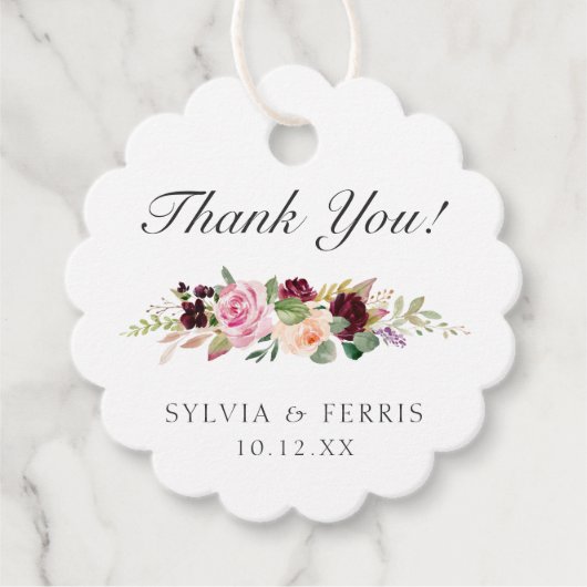 サンキュームーディースプラムウォーター色のフローラ結婚ズ フェイバータグ (正面)