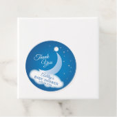 サンキュームーンと星ベビーシャワー – 青/白 フェイバータグ (インサイチュ)