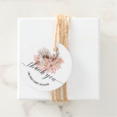 サンキューメッセージカードボホほこりっぽいバラ花 フェイバータグ (インサイチュ)