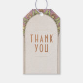 サンキューメッセージカードヴィンテージアールヌーボー ギフトタグ (正面)