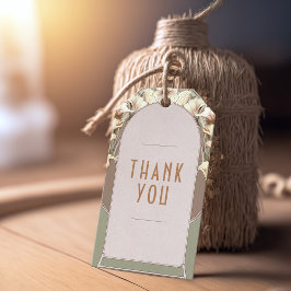 サンキューメッセージカードヴィンテージアールヌーボー ギフトタグ