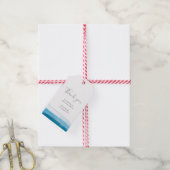 サンキューメッセージカード青グラデーション水色 ギフトタグ (より糸付き)