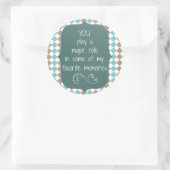 サンキューメモリーズ引用文 ラウンドシール (バッグ)