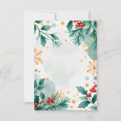 サンキューメリークリスマスカード – 離れとベリー サンキューカード (裏面)