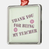 サンキューモザイクホリデー先生感謝 メタルオーナメント (左)