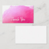 サンキューモダンシンプルピンクの水彩画 ノートカード (正面/裏面)