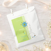 サンキューモダンシンプルフラワーグリーン フェイバーバッグ (クリップ留めされた状態)