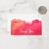 サンキューモダンシンプルレッドウォーター色アート ノートカード (正面/裏面インサイチュ)
