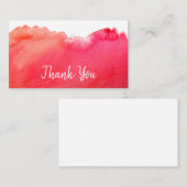 サンキューモダンシンプルレッドウォーター色アート ノートカード (正面/裏面)