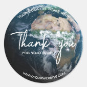 サンキューモダンステッカーアースカスタム文字ラウンド ラウンドシール (正面)