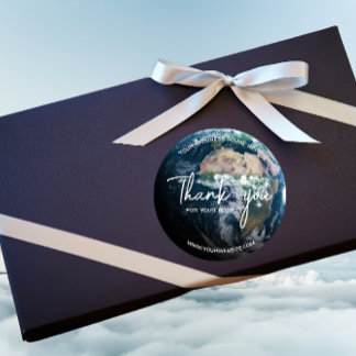 サンキューモダンステッカーアースカスタム文字ラウンド ラウンドシール