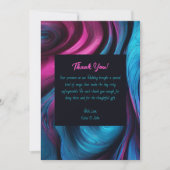 サンキューモダン抽象芸術 – 青とピンク – 招待状 (正面)