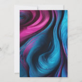 サンキューモダン抽象芸術 – 青とピンク – 招待状 (裏面)