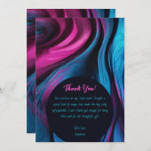 サンキューモダン抽象芸術 – 青とピンク –  招待状 (正面/裏面)