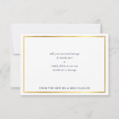 サンキューモダン金ゴールドシンプル詳細 サンキューカード (裏面)