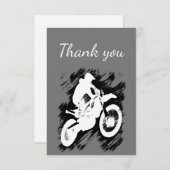 サンキューモトクロスオートバイレースサイクリングバイク サンキューカード (正面/裏面)